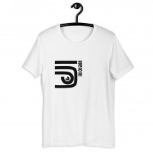SAILONGRAIN White Unisex T-Shirt_ BLACK LOGO DESIGN