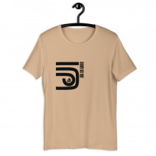 SAILONGRAIN Tan Unisex T-Shirt_ BLACK LOGO DESIGN